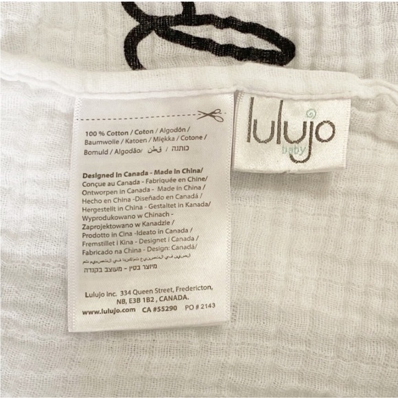 Lulujo “Loved beyond measure” muslin milestone swaddle blanket - Picture 5 of 5